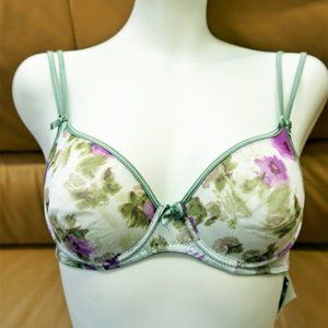 SEXY FLORAL MESH SHEER UNDERWIRE BRA, Light summer European bra